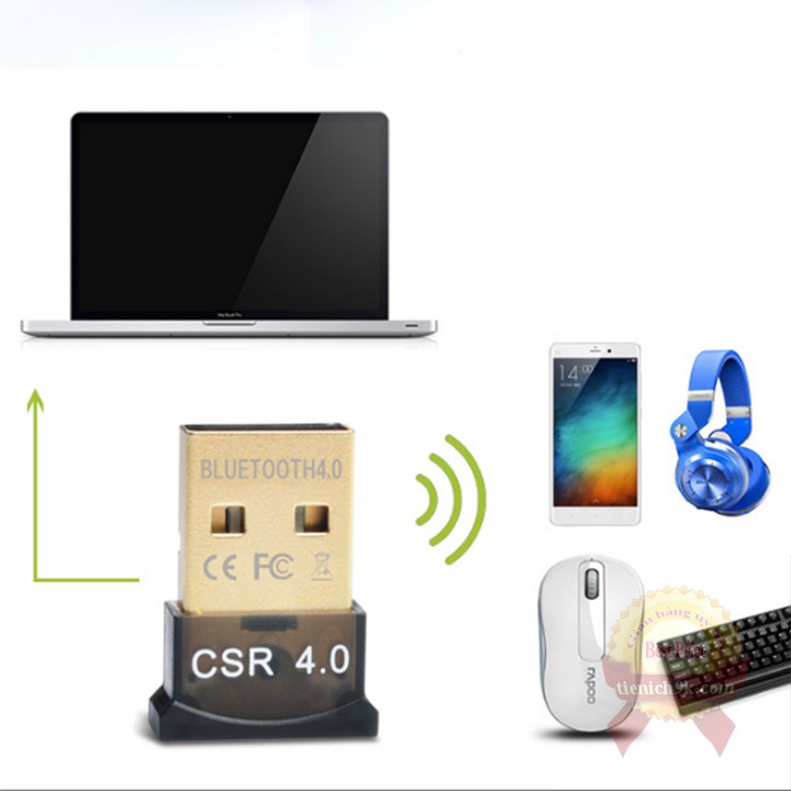 USB Bluetooth CSR 4.0 cho máy tính PC Laptop kết nối điện thoại tai nghe loa