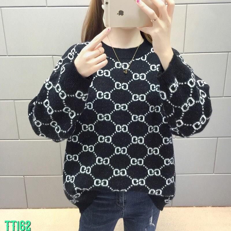 ❤️FREESHIP❤️Áo len dáng rộng chữ cực đẹp hàng qc sin sò Uy Tín Luôn!Free size from <<65kg