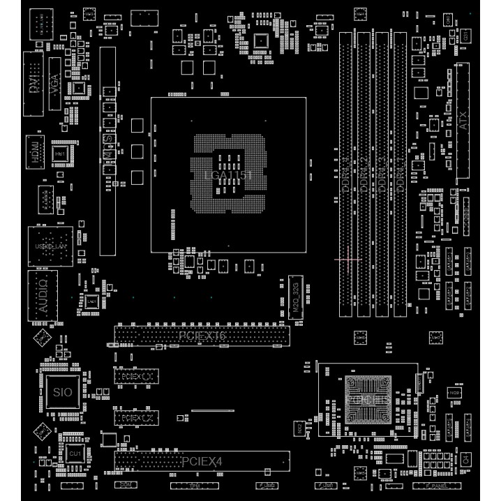 Sơ đồ mạch Boardview mã board GA-B250M-GAMING 3 GA B250M GAMING 3 - Zalo 0328723707