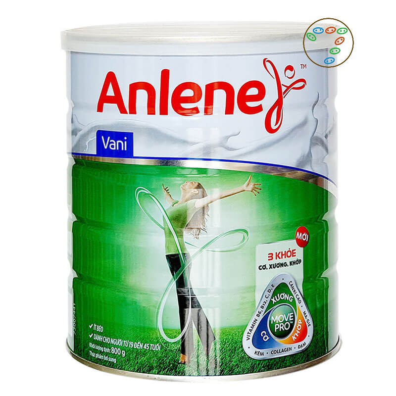 [Date 2022] Sữa bột Anlene 3 khoẻ Vani 800g (từ 19-45 tuổi)