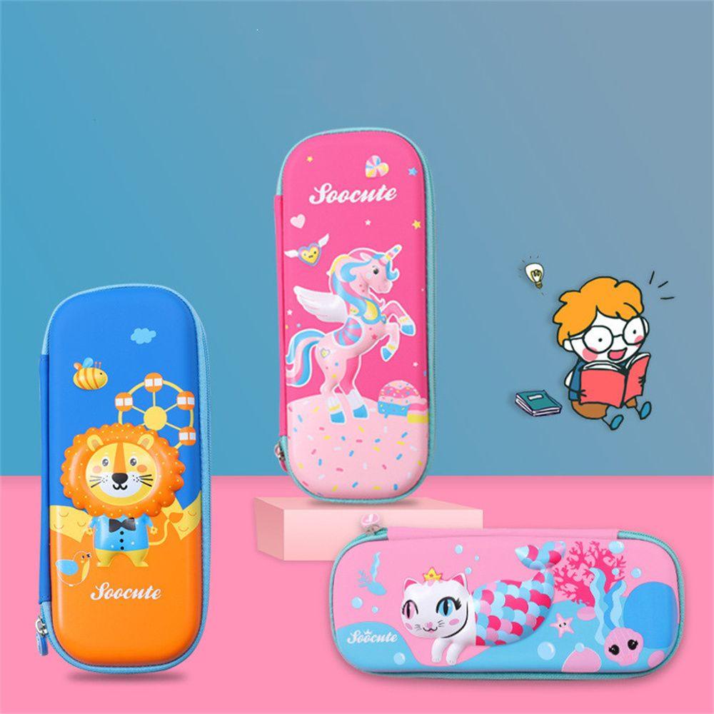 Túi Đựng Bút EVA Hình Động Vật 3D Dễ Thương Ốp