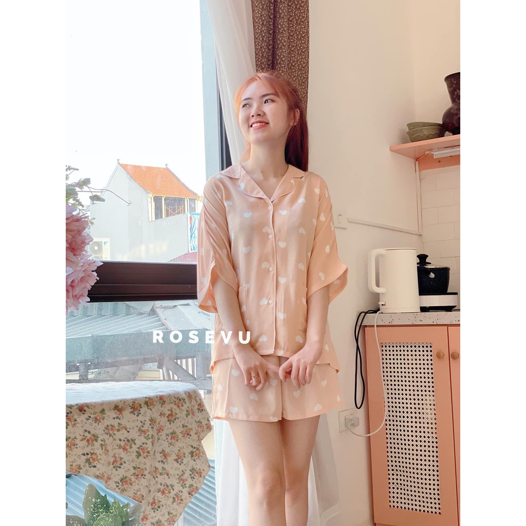 Bộ Pijama cao cấp mã BN666 vải lụa Mango (tặng kèm dây buộc tóc cùng màu) | BigBuy360 - bigbuy360.vn