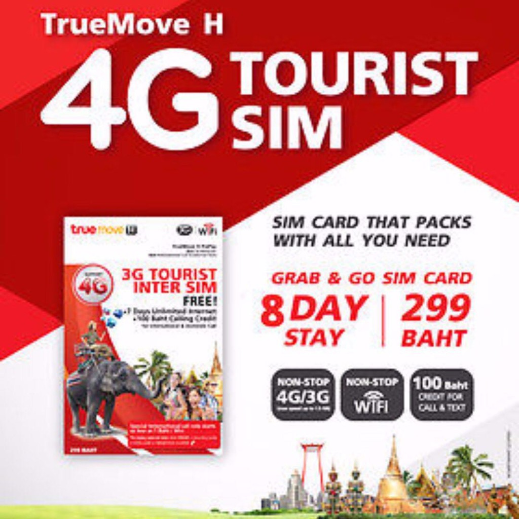 SIM DU LỊCH THÁI LAN 9GB 4G VÀ NGHE GỌI TRONG 8 NGÀY