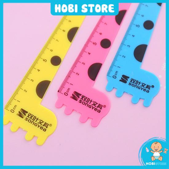 Thước động vật hươu/voi dễ thương 15cm cho bé - Hobi Store