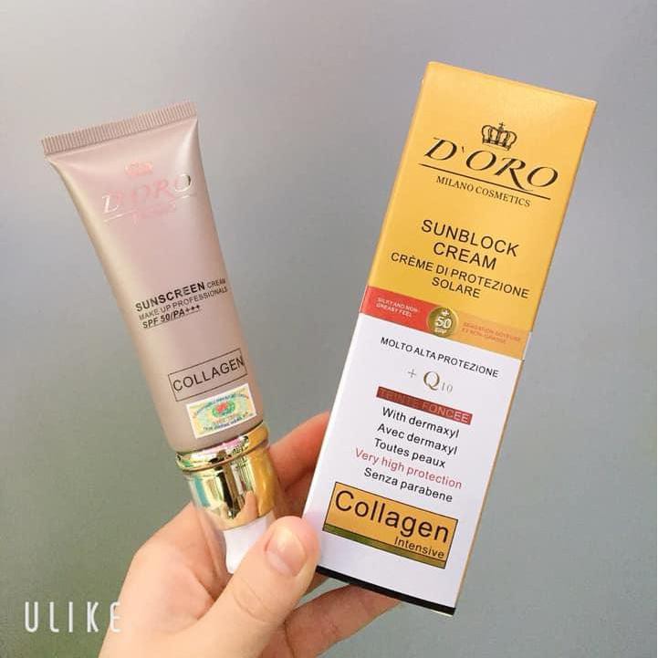 Kem chống nắng Doro Collagen Q10 SPF 50/PA+++ 50ml nhập khẩu chính hãng NPP Biz Cosmetics