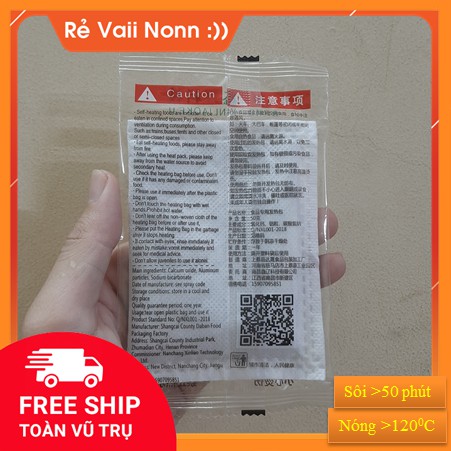 Gói tự sôi siêu nóng 120 độ C cho nấu ăn siêu nhanh