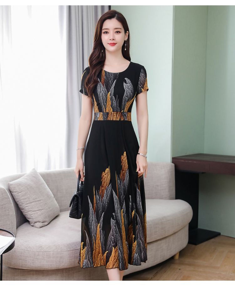 Đầm ôm Dáng Xòe In Họa Tiết Thời Trang Hè 2021 | BigBuy360 - bigbuy360.vn