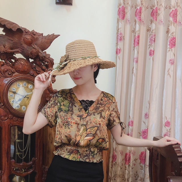 Áo lụa bo gấu