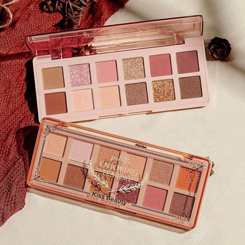 Eye shadow plate eye make up 12 colors shimmering powder shimmer natural nude makeup earth tone eyeshadow all-match | BigBuy360 - bigbuy360.vn