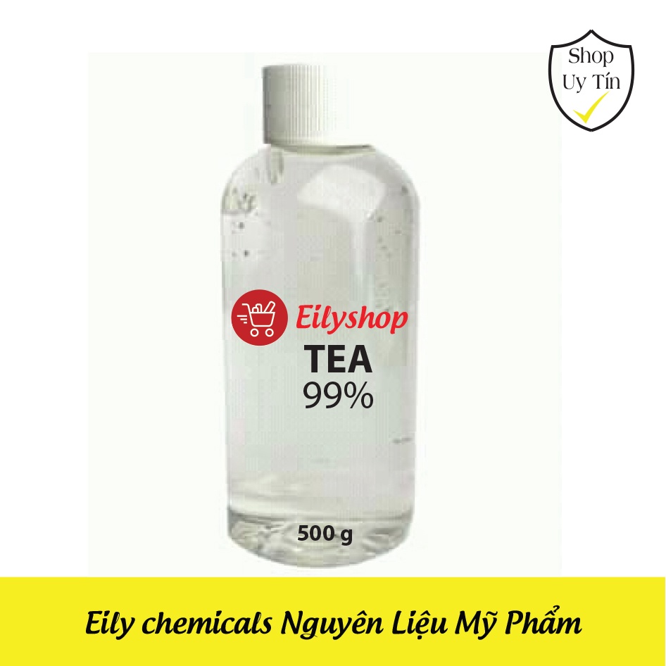 Hoạt chất Triethanolamine(TEA)- chất tạo đặc và làm trong gel - Nguyên Liệu Mỹ Phẩm Nhập Khẩu 500gr