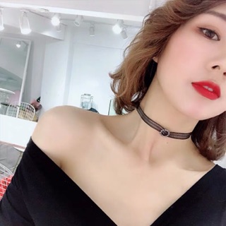 Vòng cổ ren đính đá phong cách hàn quốc