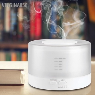 Virgina056 Remote Control 500ML Ultrasonic Air Humidifier 7 Color LED Lights Aroma Diffuser