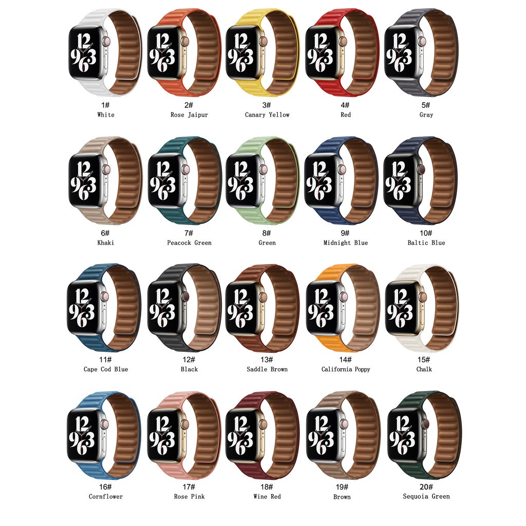 Dây Đeo Thay Thế Bằng Da Từ Tính Chuyên Dụng Cho apple Watch7/6/se/5/4/3/2/1