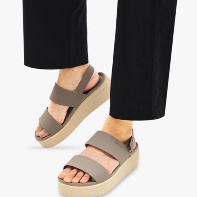 Sandal Cross Brooklyn đế cao 5cm (màu xám)