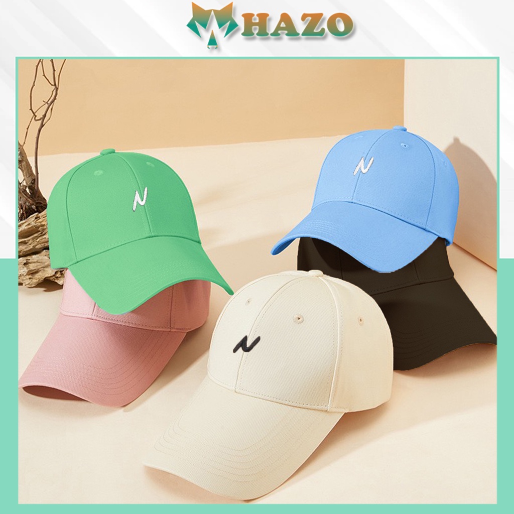 Mũ Lưỡi Trai Nón Kết Nhung Cao Cấp Thêu Chữ N Fashion 397 Phong Cách Ulzzang Form Unisex Nam Nữ - Hazo