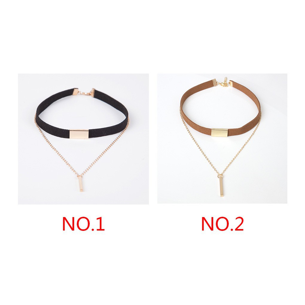 Choker thiết kế nhung phối dây hợp kim cực cá tính