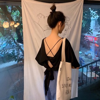 Áo Thun Thắt nơ hở lưng rộng