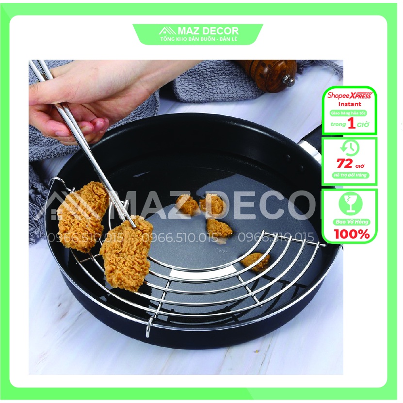 Vỉ gác chảo rán bằng inox d 304 7 thanh inox dày dặn đẹp cao cấp