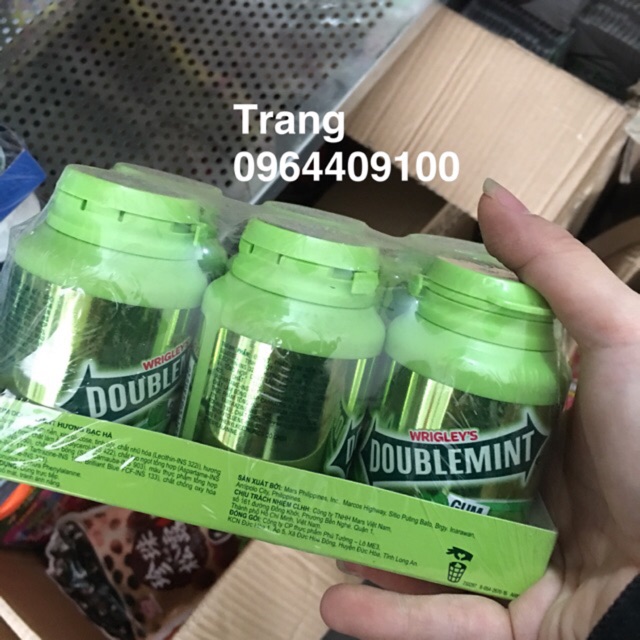 Vỉ 6 lọ kẹo cao su doublemint