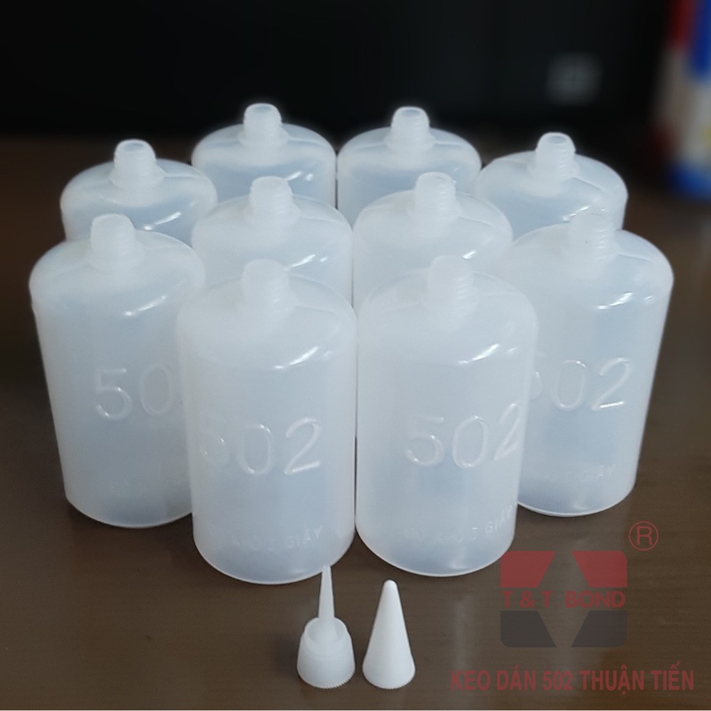 10 Bộ Vỏ Chai Keo 502, , Vỏ Chai 200gr