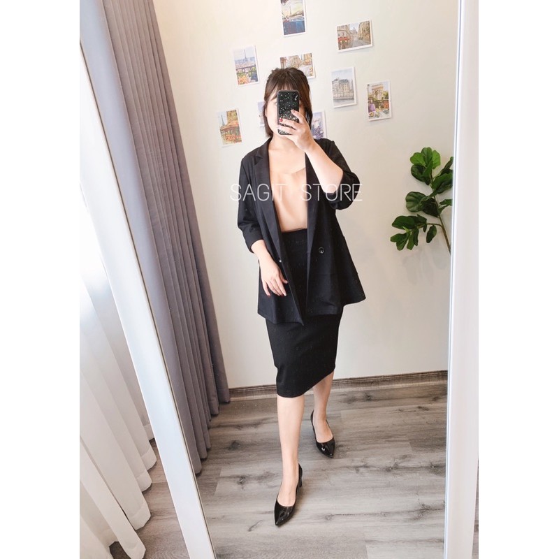 ÁO KHOÁC BLAZER 1 LỚP ĐỨNG PHOM SIÊU ĐẸP phom to rộng oversize có bigsize 50-80kg