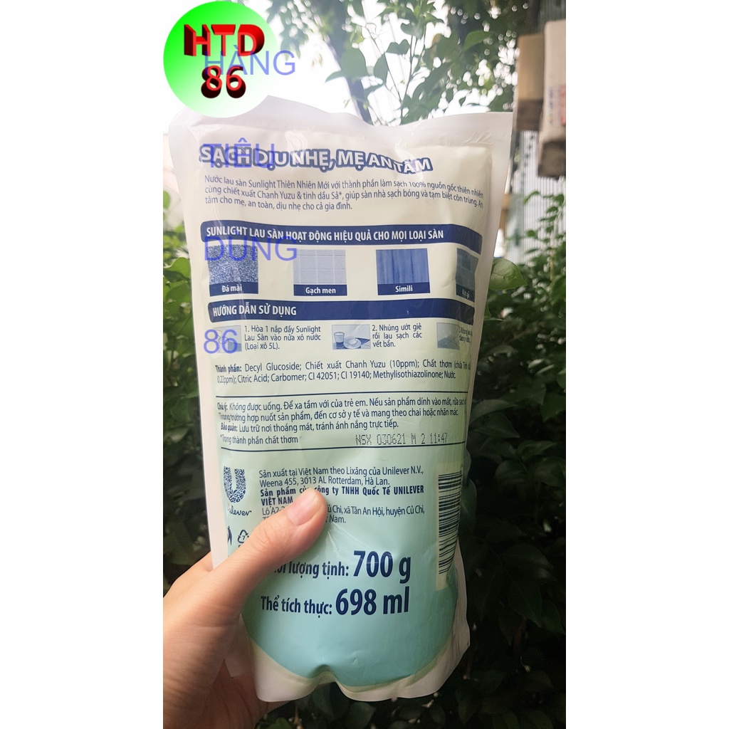 Nước lau sàn Sunlight túi 550g / 700g