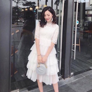 Đầm tầng công chúa kèm ảnh thât