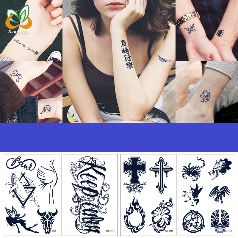 Hình xăm dán tạm thời 11 x 16 cm Unisex chống thấm nước có thể kéo dài đến 15 ngày JIAMIN Magic Tattoo