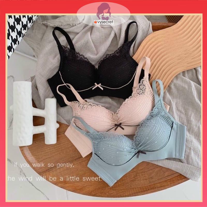 BỘ ĐỒ LÓT SIÊU NÂNG NGỰC[ KÈM QUÀ TẶNG ]set áo ngực cao su non thông hơi tạo phom đẹp với thiết kế ren trẻ trung | BigBuy360 - bigbuy360.vn