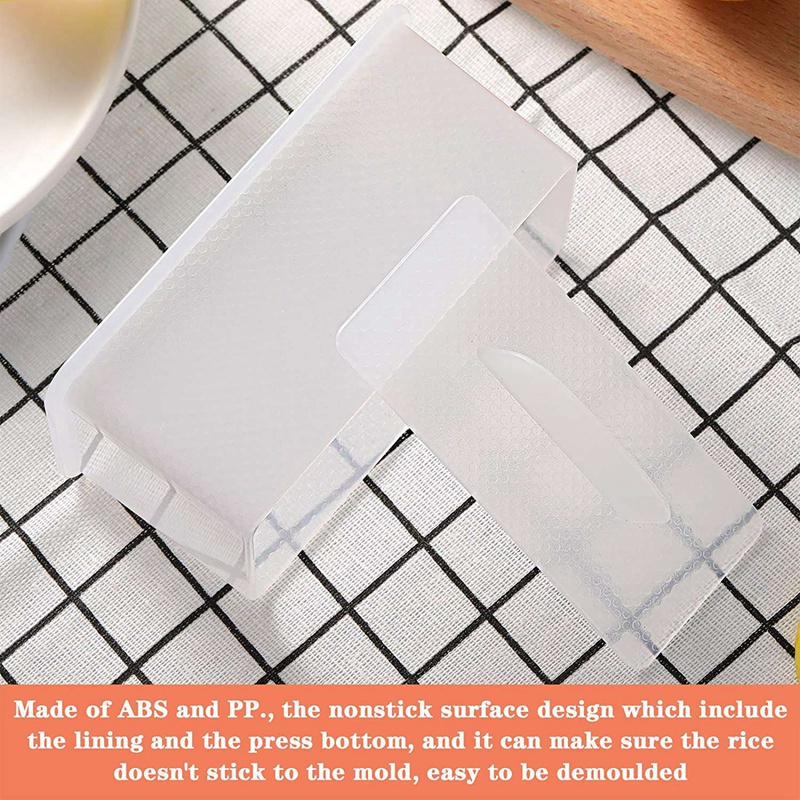 4 miếng Musubi Maker Press Khuôn ép Máy làm Spam Musubi không dính Bộ dụng cụ làm Sushi không độc hại Hawaiian Spam Musubi Maker