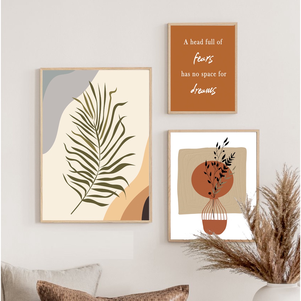 set 3 tranh treo tường canvas sang trọng, hiện đại X205