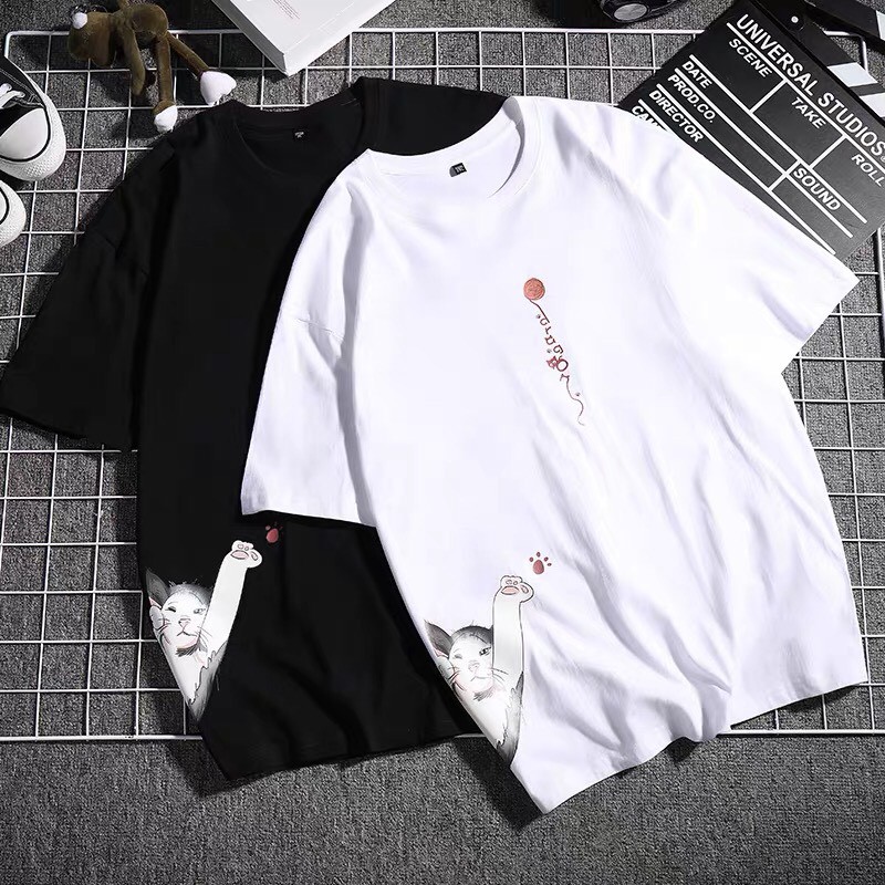 Áo phông unisex form rộng WIND oversize tay lỡ Mèo Cào thời trang nam nữ ulzzang | BigBuy360 - bigbuy360.vn