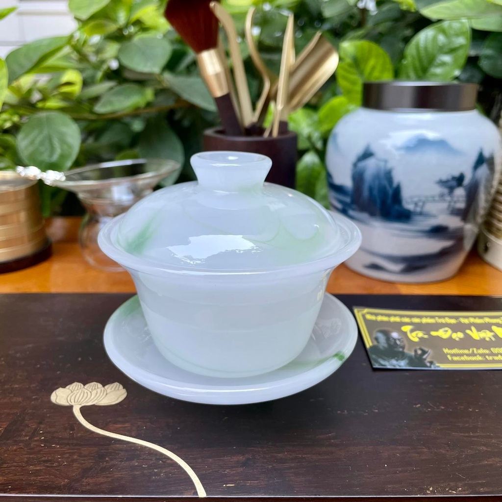 Chén Khải Bạch Ngọc thấu quang