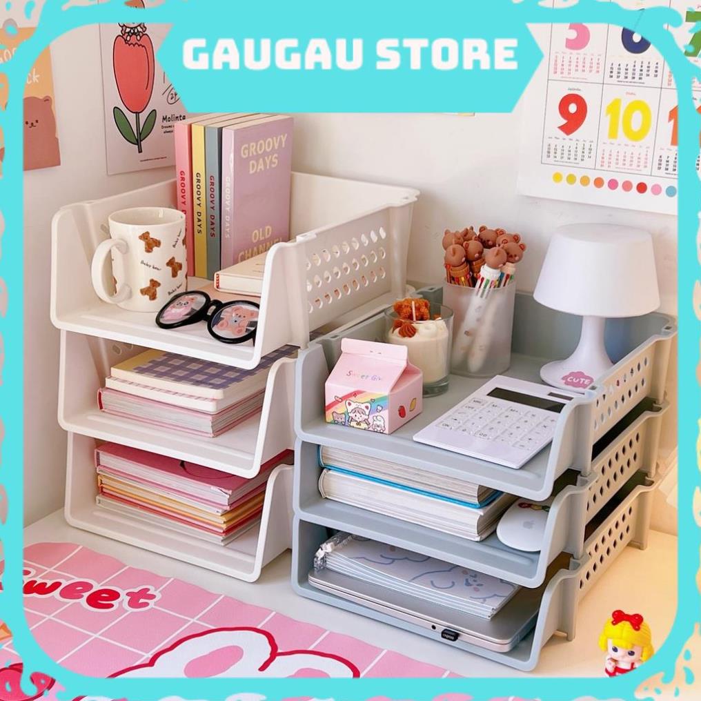 Kệ Nhựa Để Bàn Đựng Đồ Đa Năng Siêu Xinh - Có Thể Xếp Chồng Lên Nhau [ Hàng Loại 1, Hỏa Tốc ]