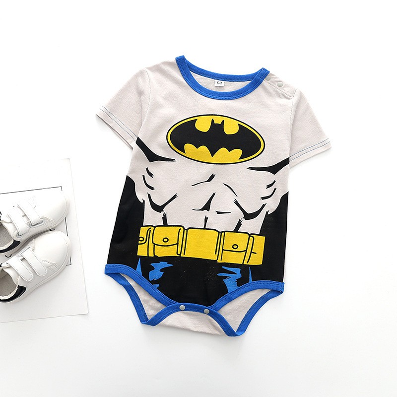 SUPERMAN Áo Liền Quần 100% Cotton Cho Bé Trai