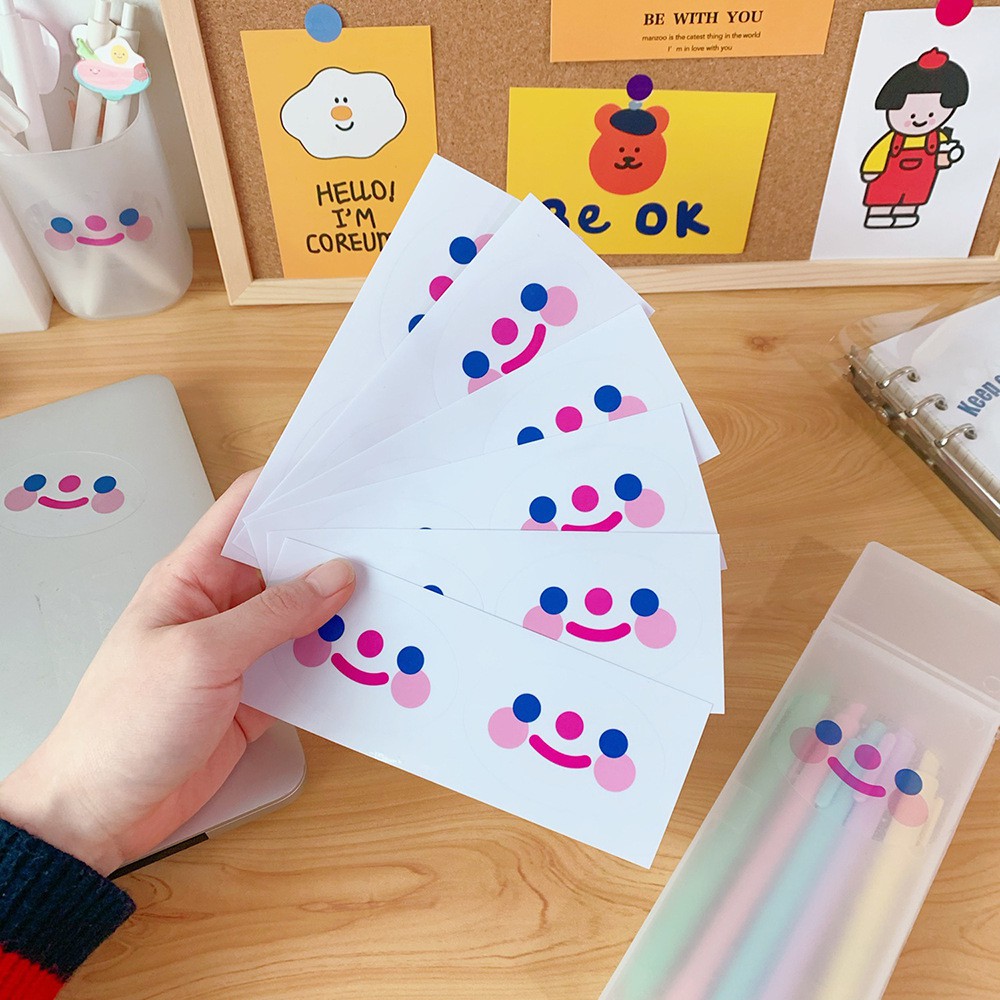 Mua Hình dán mặt cười nhãn dán sticker dễ thương trang trí sổ tay ...