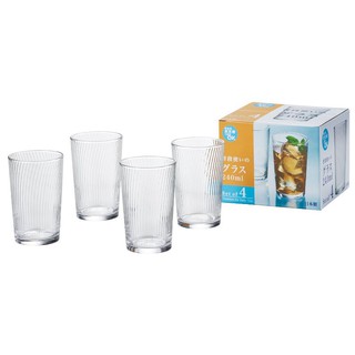 Ly thủy tinh vân dọc 240ml