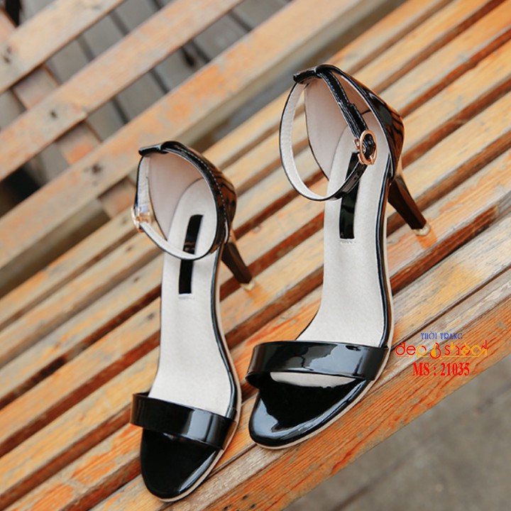 sandal cao gót 7p quai ngang size lớn 40 41 42 43 - 21035