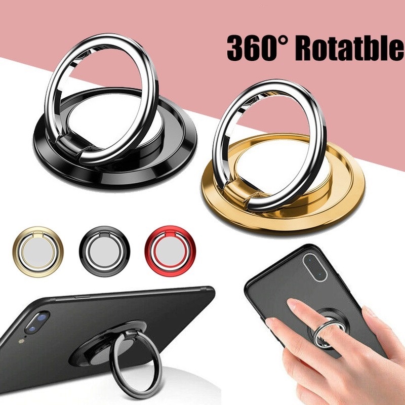 1 Nhẫn Đỡ Điện Thoại Xoay Được Có Nam Châm Gắn Lưng Ghế Xe Hơi