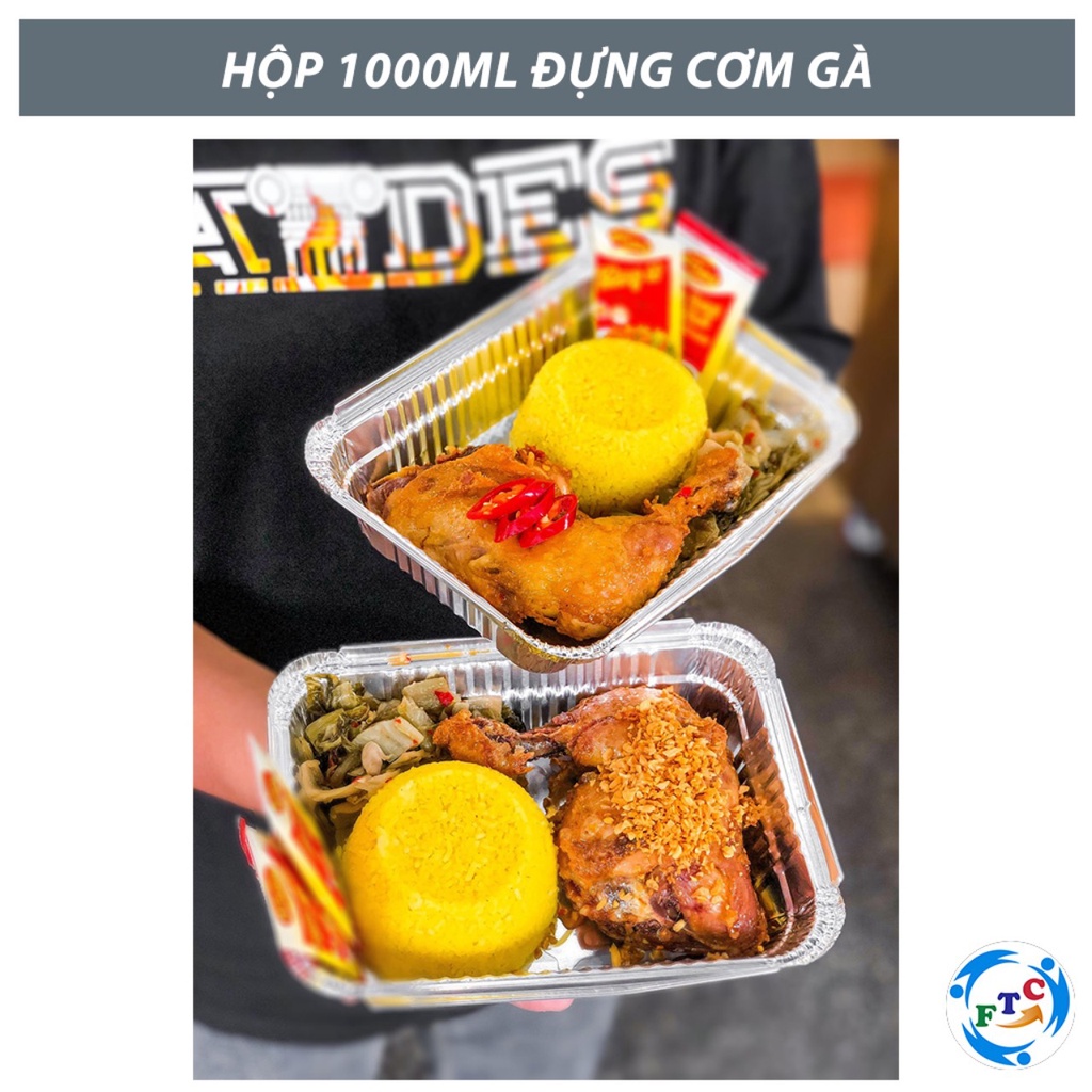 SET 10 HỘP NHÔM, KHAY GIẤY BẠC đựng thực phẩm FTC - Hàng chính hãng