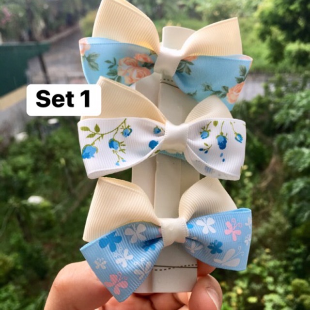 Set 3 cột tóc nơ cho bé