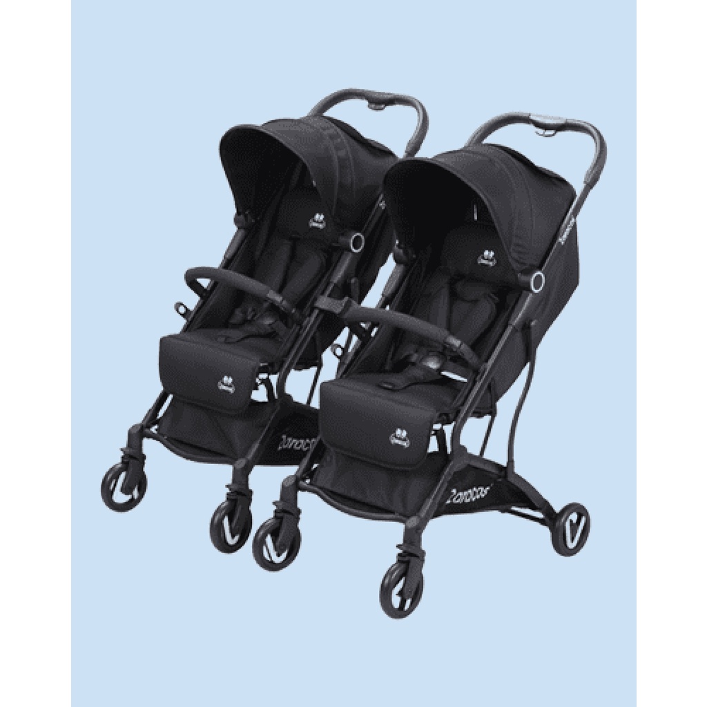 Xe đẩy đôi tách rời gấp gọn cho bé Zaracos Norio 9026 Black + Black – Zaracos Việt Nam