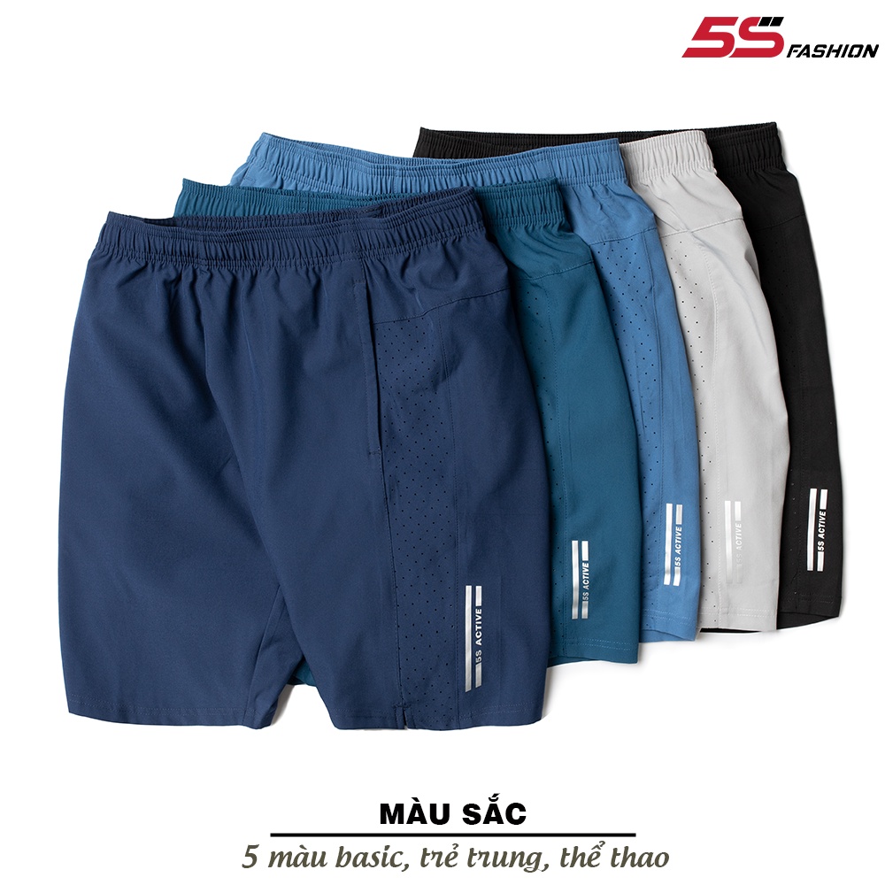 Quần Đùi Nam Vải Gió 5S (5 màu), Chất Liệu Co Giãn Tốt, Bền Màu, Thoáng Mát, Thoải Mái Vận Động (QSG050)