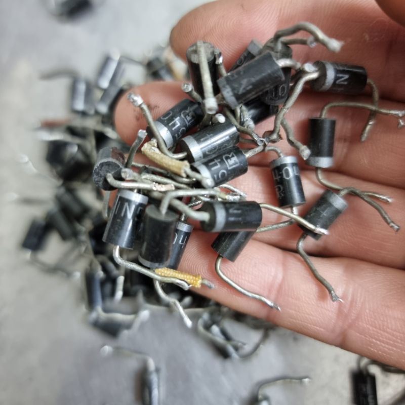 10 con diode chỉnh lưu 1n5401 1n5402 1n5404 1n5408 cũ tháo máy các loại