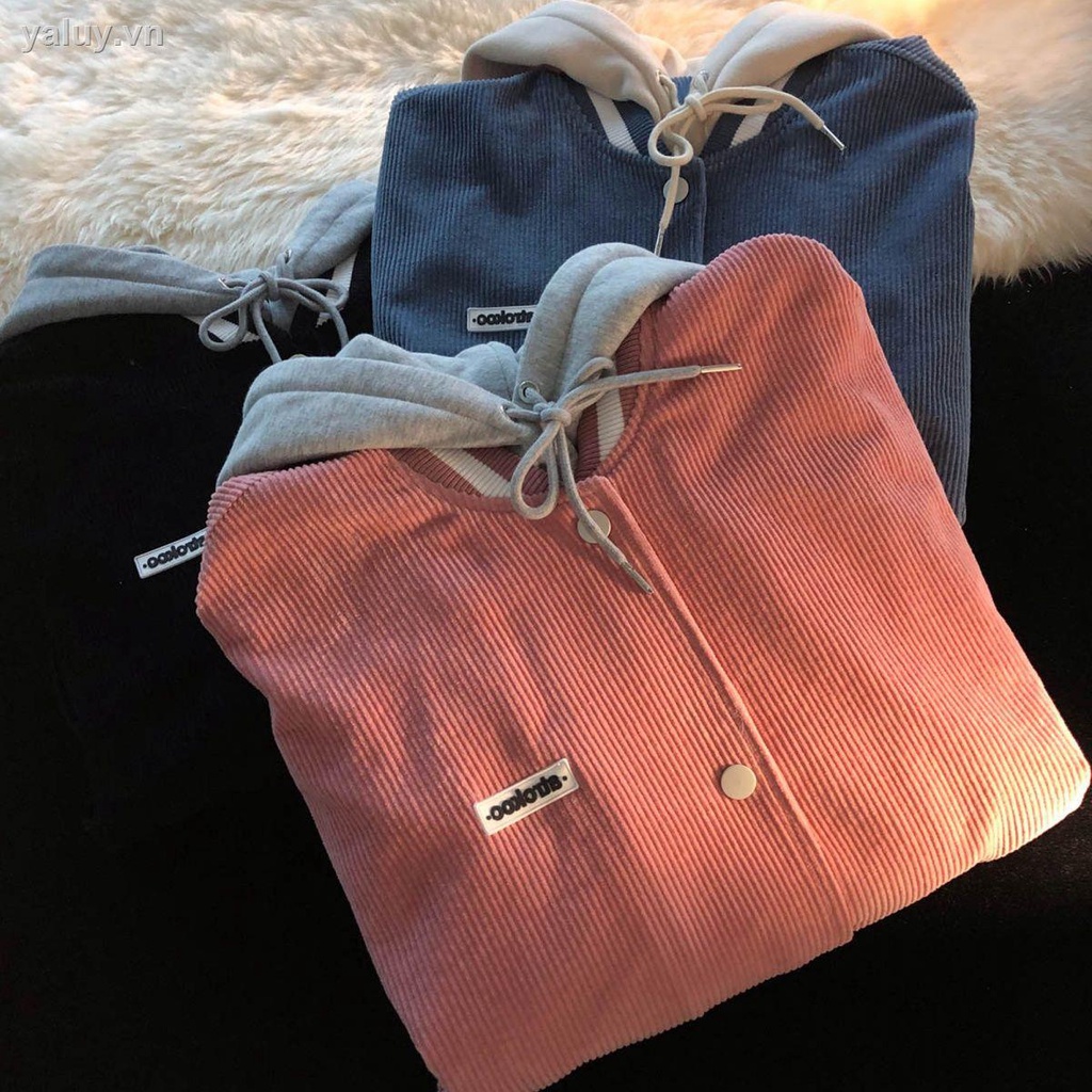 Áo khoác bóng chày giả hai lớp dáng rộng thời trang mùa thu Âu Mỹ trẻ trung cho nữ #24