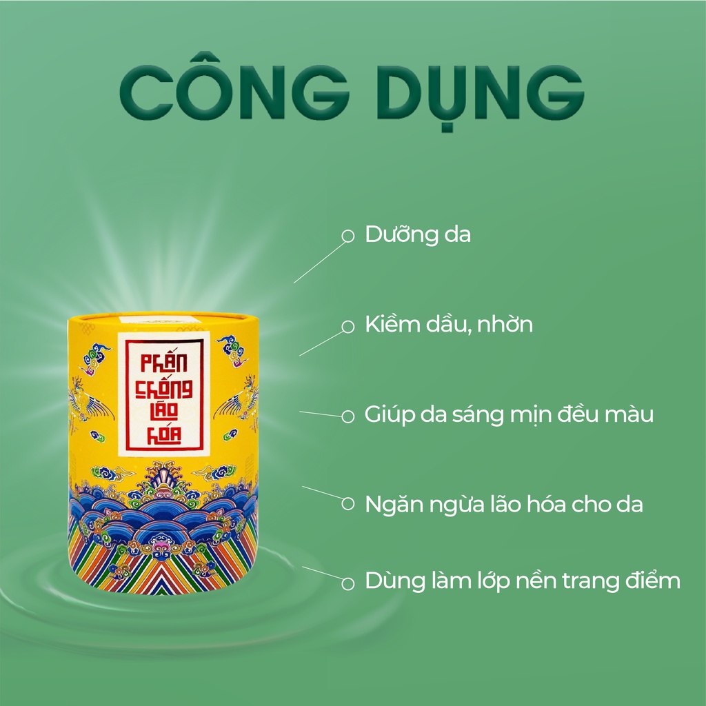 Phấn trang điểm chống lão hóa dạng nụ - trắng Phấn nụ Hoàng Cung giúp dưỡng da, kiềm dầu, giúp da sáng mịn đều màu  30g