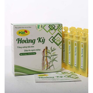 Hoàng Kỳ PQA Giúp Dùng Cho Người Mệt Mỏi, Ăn Uống Không Tiêu, Giúp Bổ Khí Dưỡng Huyết Tăng Cường Tiêu Hóa Hộp 10 Ống