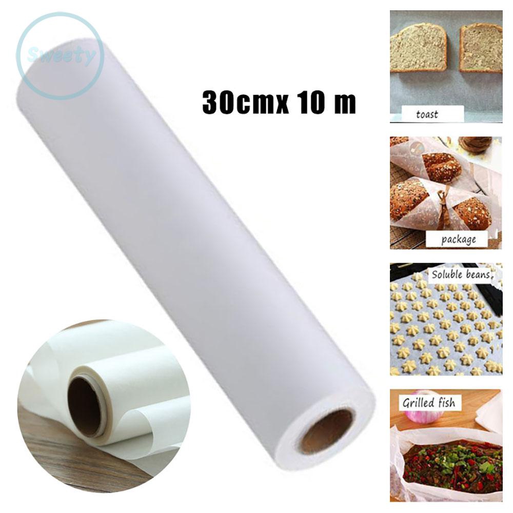 Cuộn giấy lót thực phẩm 10M*30cm màu trắng hai mặt đa chức năng chống thấm nước/ẩm hando