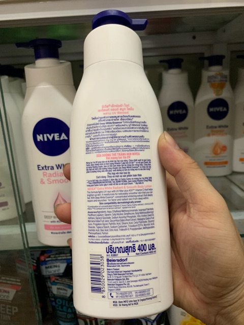 Sữa dưỡng thể Nivea Extra White Radiant &amp; Smooth 400ml