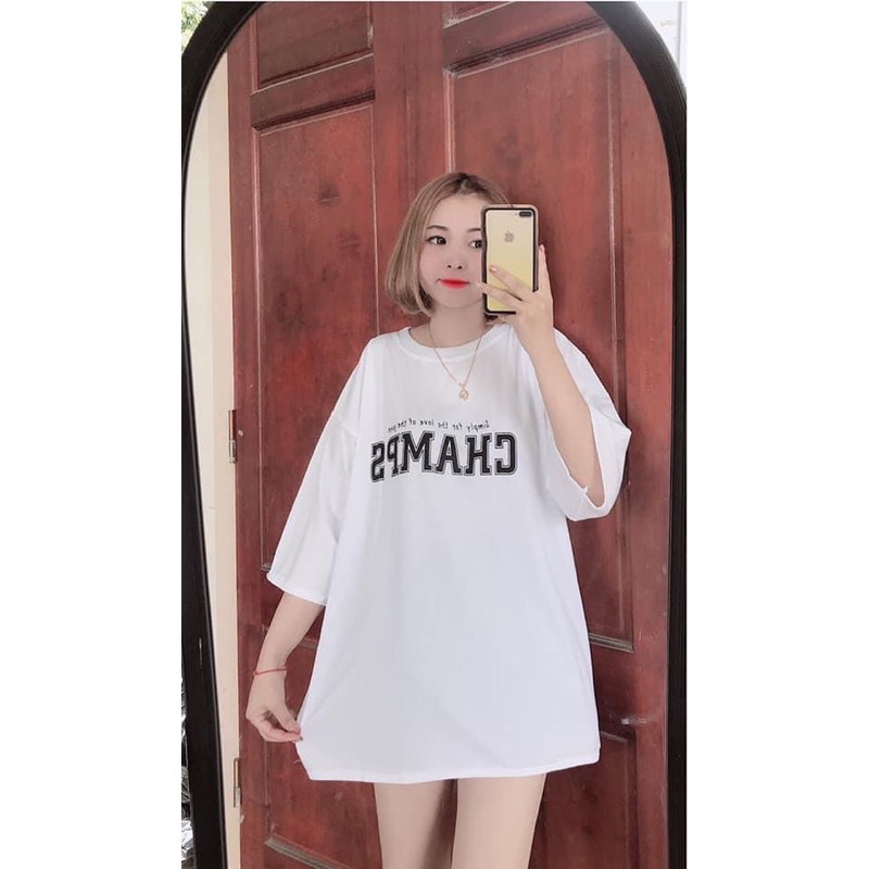 [Mã SKAMA06 giảm 8% tối đa 50K đơn 250K] [Rẻ Vô Địch] Áo cotton tay lỡ Unisex -- CHAMFS | BigBuy360 - bigbuy360.vn